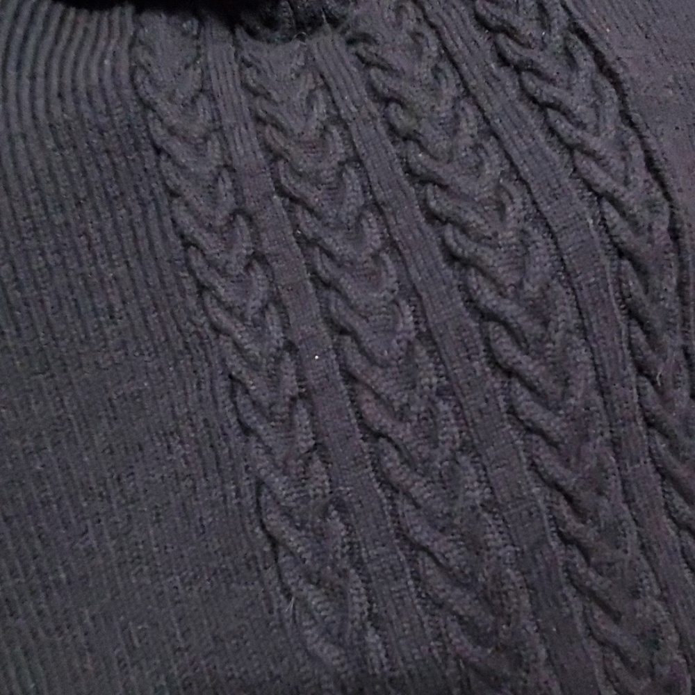 JAEGER UK Black pullover side slits long sleeve sweater Med - Picture 8 of 8